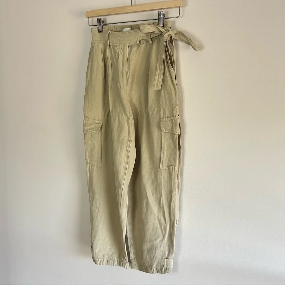 Wilfred Kafka Belted Linen Cargo Pants size 0